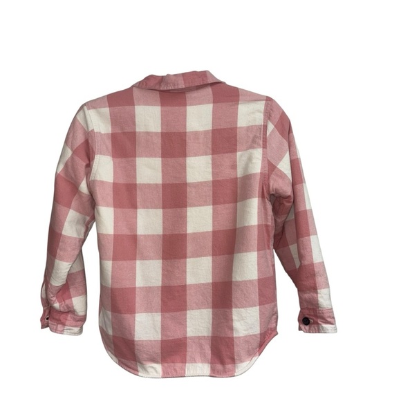 Outdoor Kid's Girl's L Large Shacket Button Down Flannel Shirt Sherpa Lined - Picture 6 of 6